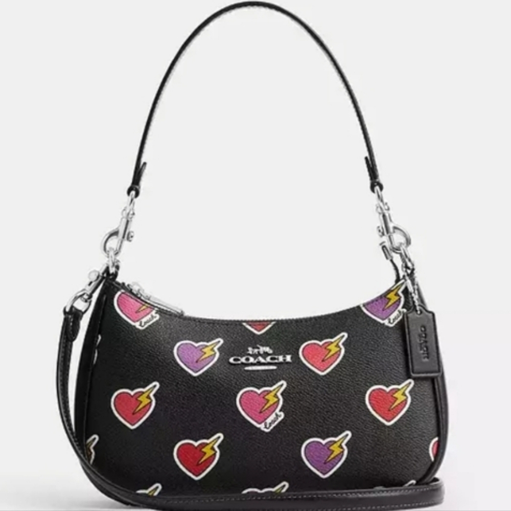 Coach Teri Colorful Heart Print